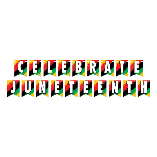 Celebrate Juneteenth Streamer – 6" x 8' – (1/Pkg) by Beistle for Juneteenth Streamers
