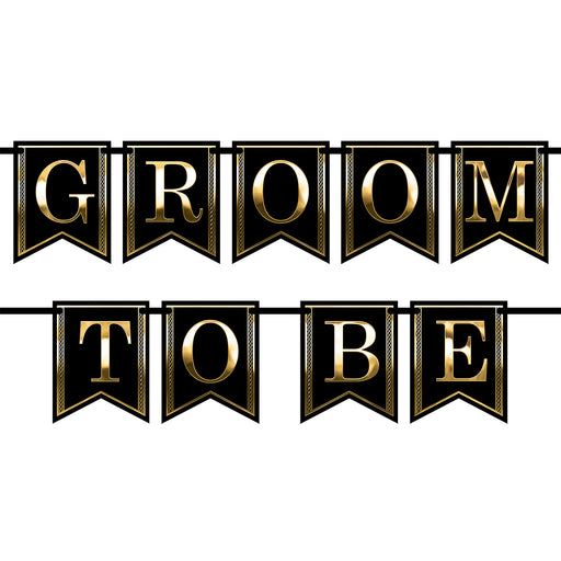 Groom To Be Streamer – 6" x 5' – (1/Pkg) by Beistle for Wedding Streamers