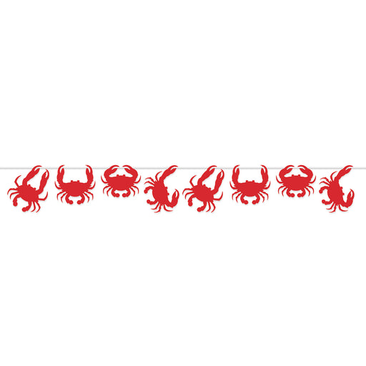 Crab Streamer – 8" x 6' – (1/Pkg) by Beistle for Luau Streamers