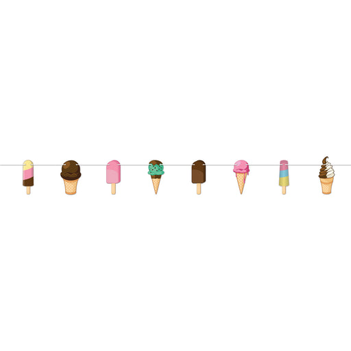 Ice Cream Streamer – 7" x 4' 6" – (1/Pkg) by Beistle for Spring/Summer Streamers