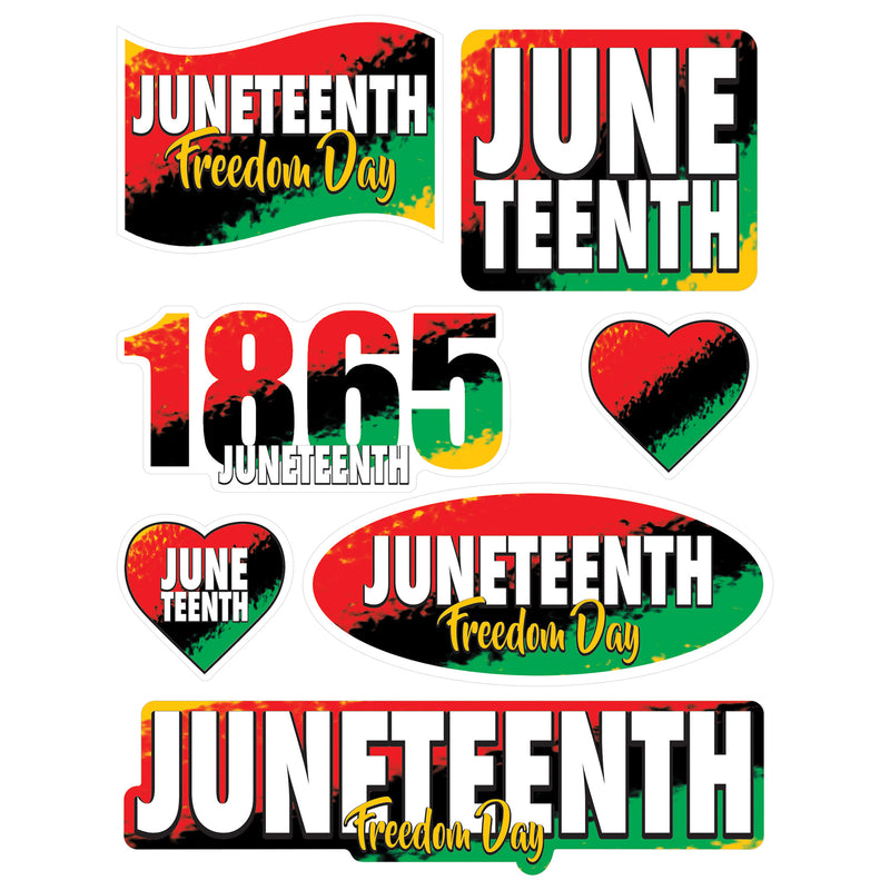 Juneteenth Peel 'N Place – 12" x 17" Sh – (7/Sh) by Beistle for Juneteenth Peel 'N Place
