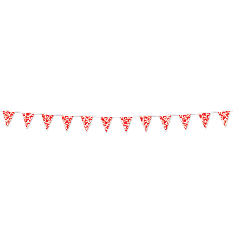 Crab Pennant Banner – 9" x 10' 9" – (1/Pkg) by Beistle for Luau Pennant Banners
