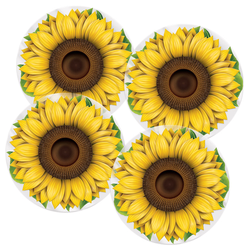 Plastic Sunflower Placemats – 13" – (4/Pkg)