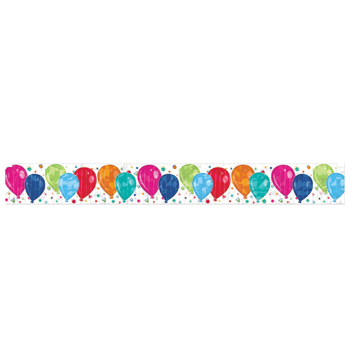 Metallic Balloons Fringe Banner – 7½" x 5' – (1/Pkg) by Beistle for Birthday Metallic Banners