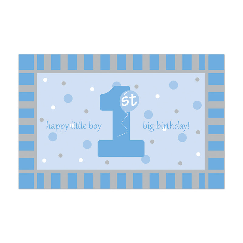 Plastic 1st Birthday Floor Mat – 30" x 3' 10" – (1/Pkg) by Beistle for 1st Birthday Plastic