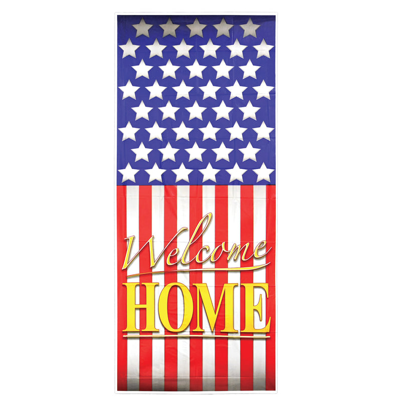 Welcome Home Door Cover – 6' x 30" – (1/Pkg) by Beistle for Patriotic Door Covers