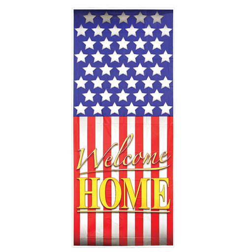 Welcome Home Door Cover – 6' x 30" – (1/Pkg) by Beistle for Patriotic Door Covers
