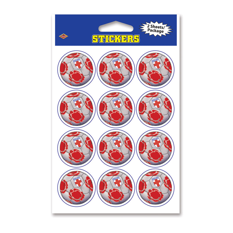 Stickers - England – 4" x 6" Sh – (2 Shs/Pkg) by Beistle for Soccer Stickers
