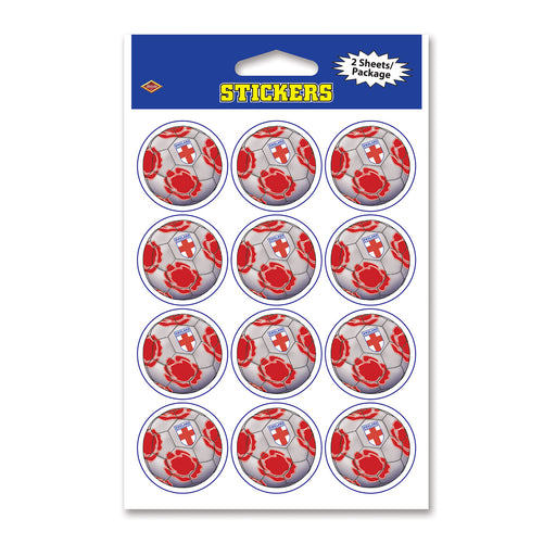 Stickers - England – 4" x 6" Sh – (2 Shs/Pkg) by Beistle for Soccer Stickers