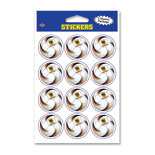 Stickers - Germany – 4" x 6" Sh – (2 Shs/Pkg) by Beistle for Soccer Stickers