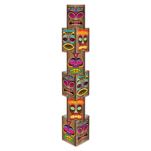 Tiki Column – 5' 7¼" x 12" – (6/Pkg) by Beistle for Luau 3-D