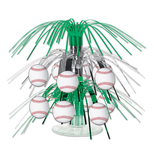 Baseball Mini Cascade Centerpiece – 7½" – (1/Pkg) by Beistle for Baseball Icon Cascades