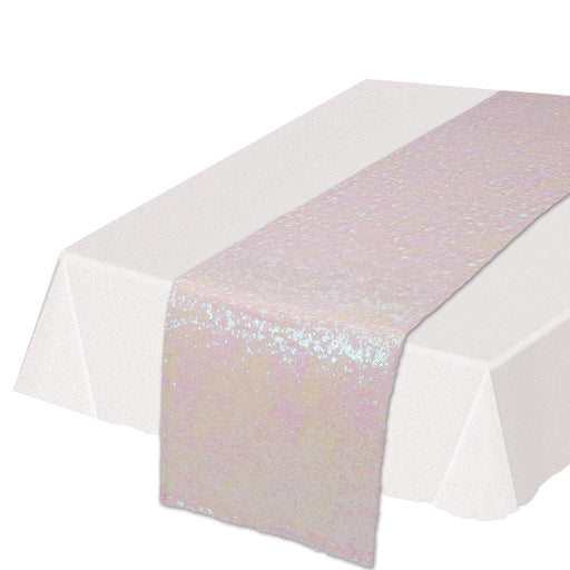 Sequined Table Runner – 11¼" x 6' 3" – (1/Pkg) by Beistle for General Occasion Table Runners - Fabric