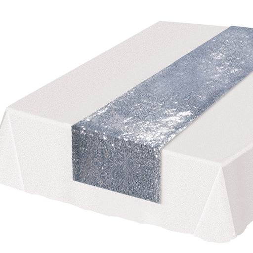 Sequined Table Runner – 11¼" x 6' 3" – (1/Pkg) by Beistle for Wedding Table Runners - Fabric