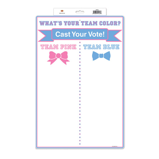 Team Voting Tally Board – 20¼" x 13½" – (1/Card) by Beistle for Baby Shower Signs