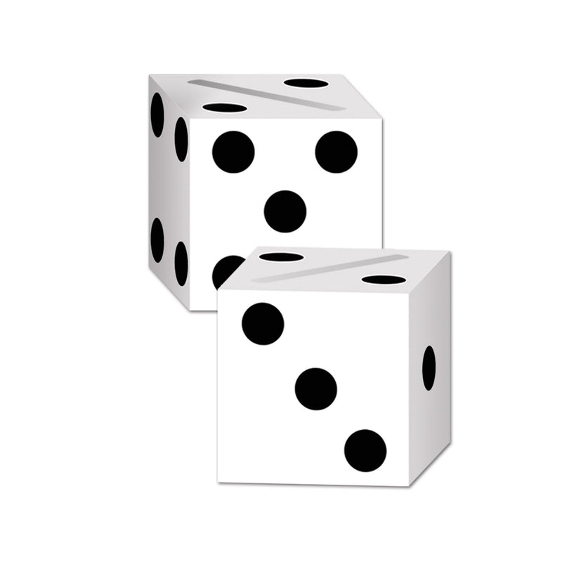 Dice Card Boxes – 6½" x 6½" – (2/Pkg) by Beistle for Casino Gift Card Boxes