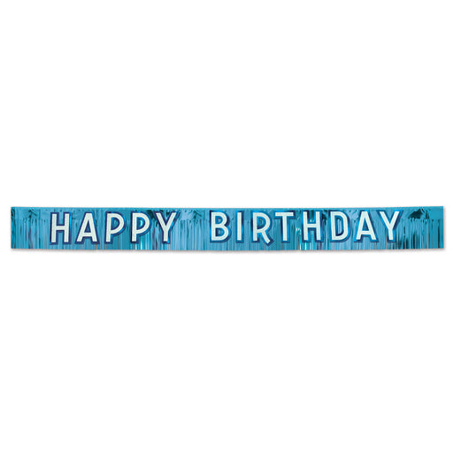 Metallic Happy Birthday Banner – 10" x 9' – (1/Pkg) by Beistle for Birthday Metallic Banners
