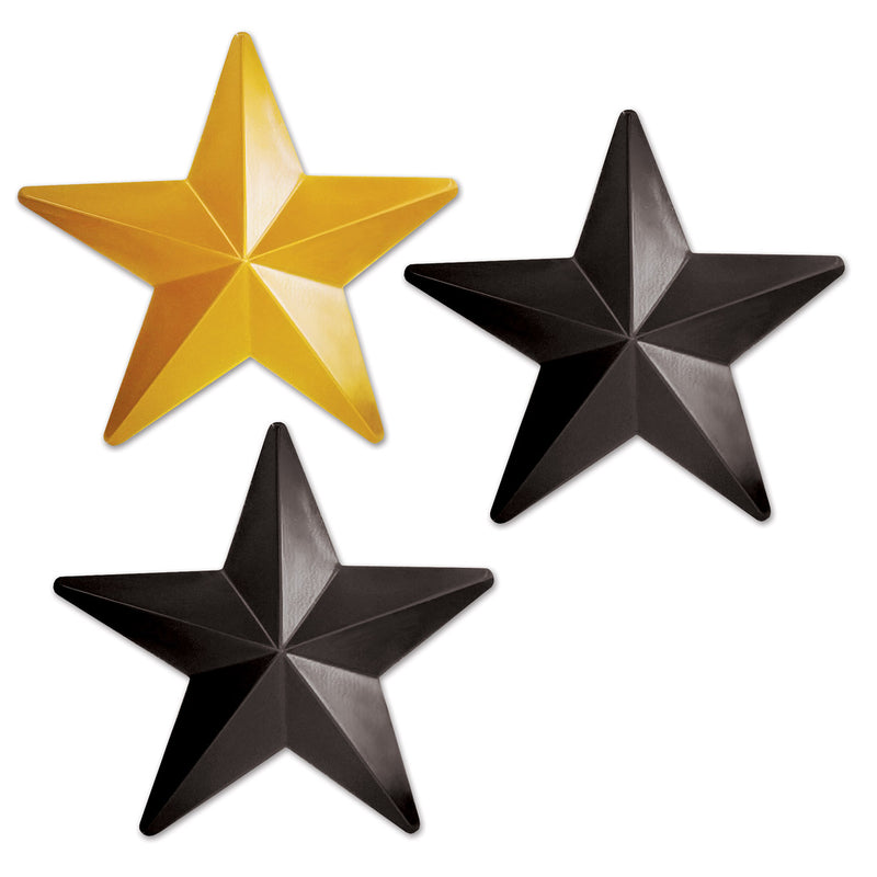 Plastic Stars – 12¼" – (3/Pkg)