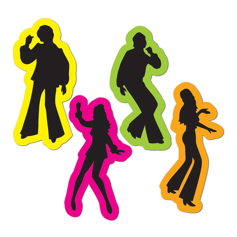 Retro 70's Silhouettes – 14" – (4/Pkg)