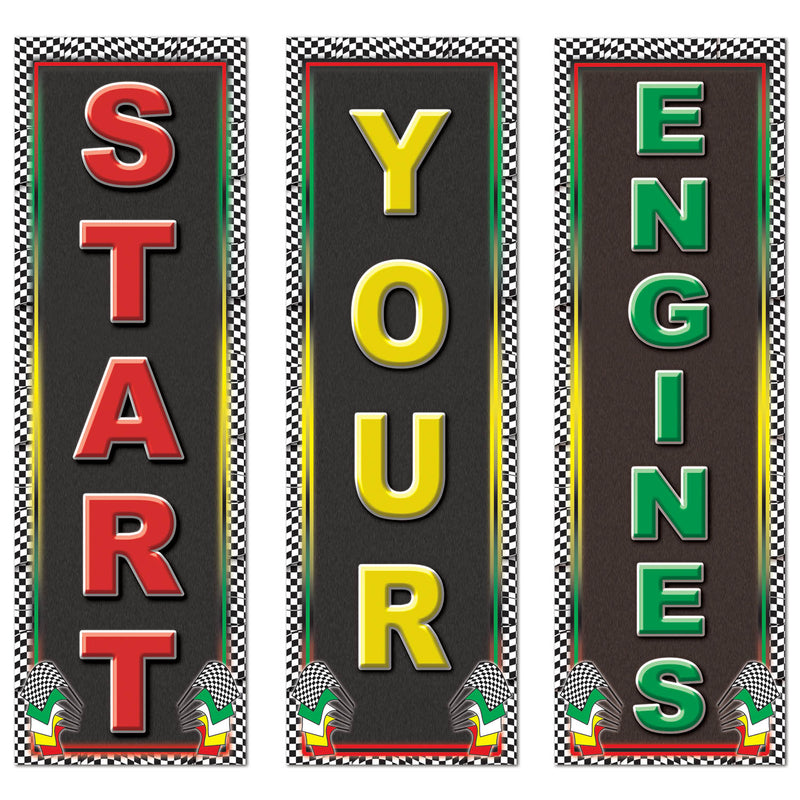 Racing Cutouts – 20" – (3/Pkg) by Beistle for Racing Printed