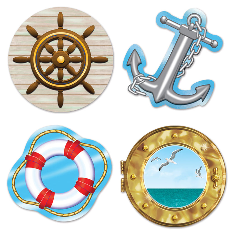 Nautical Cutouts – 13¾" – (4/Pkg)