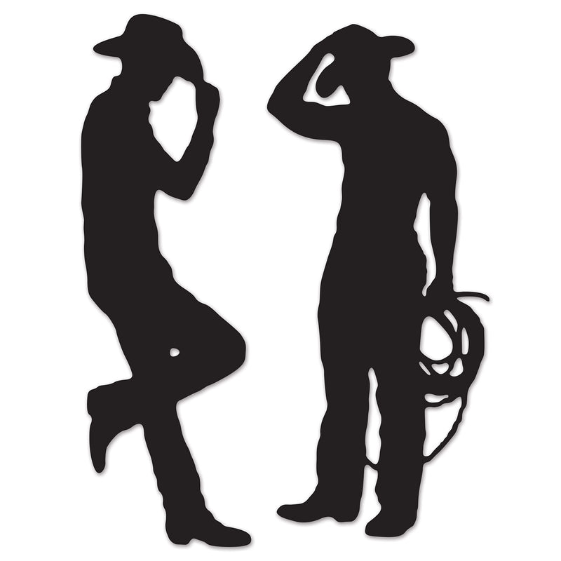 Cowboy Silhouettes – 35" & 37" – (2/Pkg)
