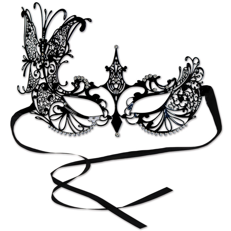 Metal Filigree Masquerade Mask by Beistle for Mardi Gras Novelty