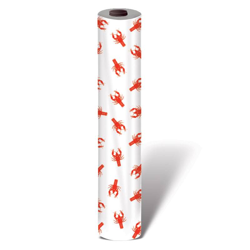 Crawfish Table Roll – 40" x 100' – (1/Pkg) by Beistle for Mardi Gras Table Rolls