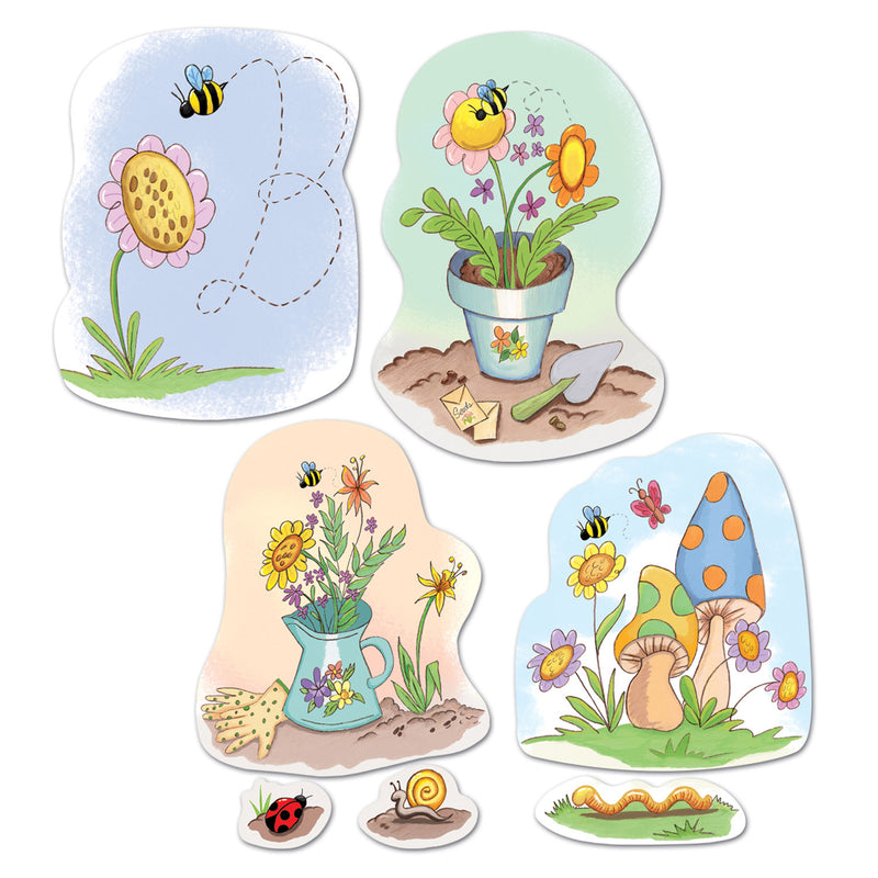 B Is For Baby Cutouts – 3½"-17" – (7/Pkg) by Beistle for Baby Shower Printed