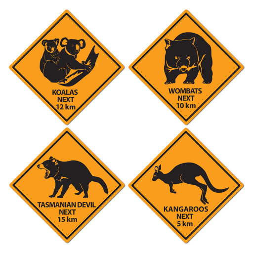 Outback Road Sign Cutouts – 17" – (4/Pkg) by Beistle for Australian Printed