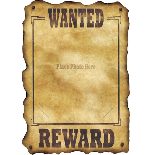 Western Wanted Sign – 17" x 12" by Beistle for Western Signs