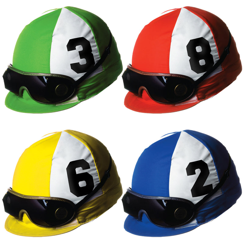 Jockey Helmet Cutouts – 14" – (4/Pkg) by Beistle for Derby Day Printed
