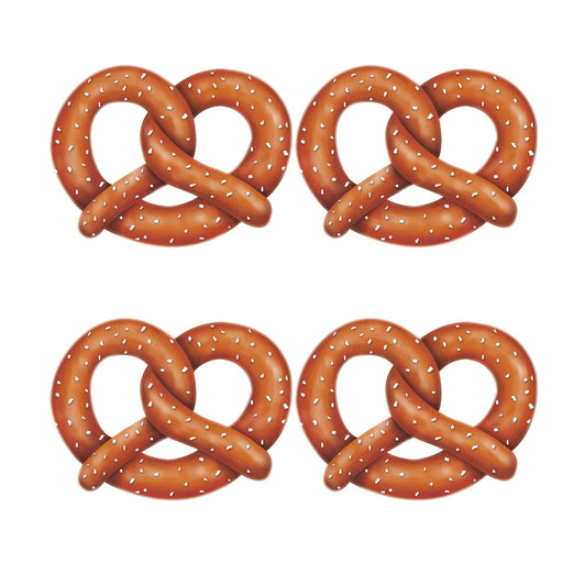 Pretzel Cutouts – 11" – (4/Pkg) by Beistle for Oktoberfest Printed