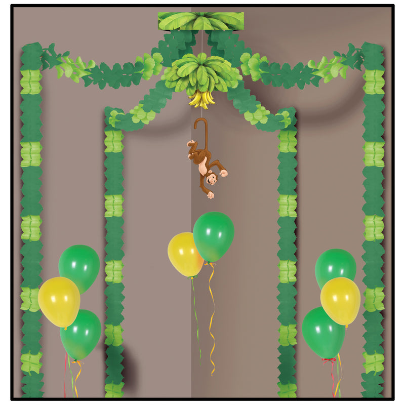 Jungle Monkey Party Canopy – (1/Pkg) by Beistle for Jungle Party Canopy