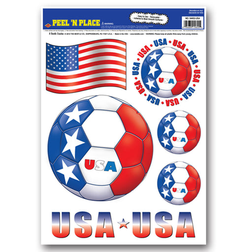 Peel 'N Place - United States – 12" x 17" Sh – (6/Sh) by Beistle for Soccer Peel 'N Place
