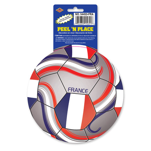Peel 'N Place - France – 5¼" Sh – (1/Sh) by Beistle for Soccer Peel 'N Place