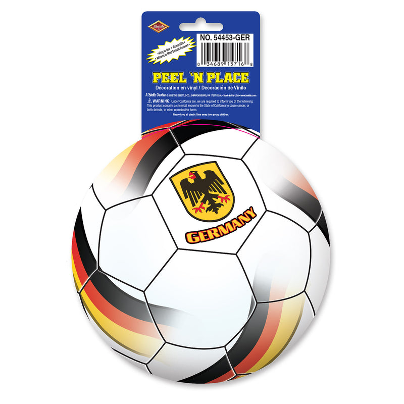 Peel 'N Place - Germany – 5¼" Sh – (1/Sh) by Beistle for Soccer Peel 'N Place