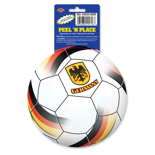 Peel 'N Place - Germany – 5¼" Sh – (1/Sh) by Beistle for Soccer Peel 'N Place