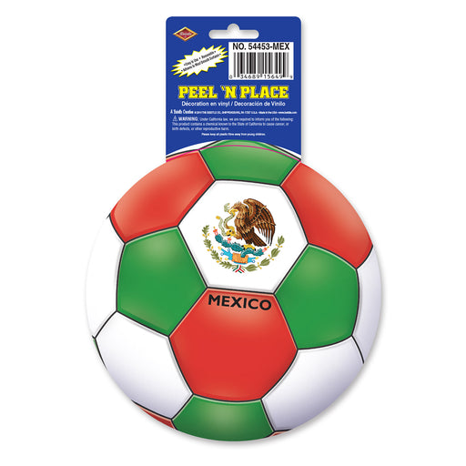 Peel 'N Place - Mexico – 5¼" Sh – (1/Sh) by Beistle for Soccer Peel 'N Place