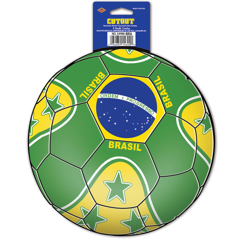 Cutout - Brasil – 10" – (1/Card) by Beistle for Soccer Printed