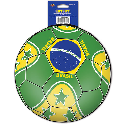 Cutout - Brasil – 10" – (1/Card) by Beistle for Soccer Printed