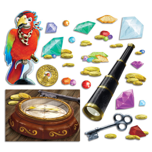 Treasure Hunt Cutouts – 1½"-21" – (28/Pkg) by Beistle for Pirate Printed