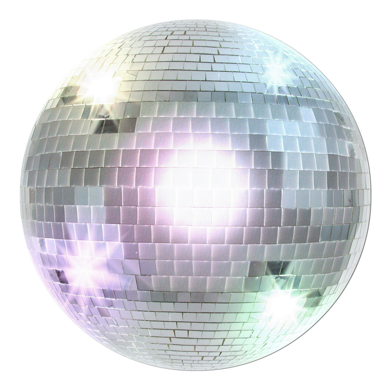 Disco Ball Cutout – 13½" by Beistle for 70's Printed