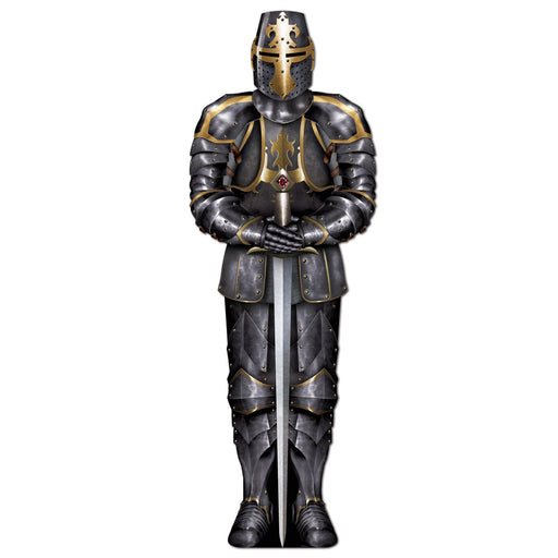 Jointed Black Knight – 6' – (1/Pkg) by Beistle for Medieval Printed One Side