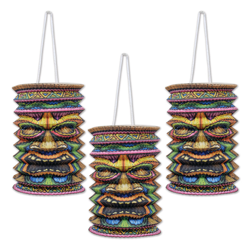 Tiki Paper Lanterns – 9" – (3/Pkg)