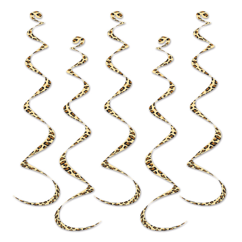 Printed Leopard Print Whirls – 24" – (5/Pkg)