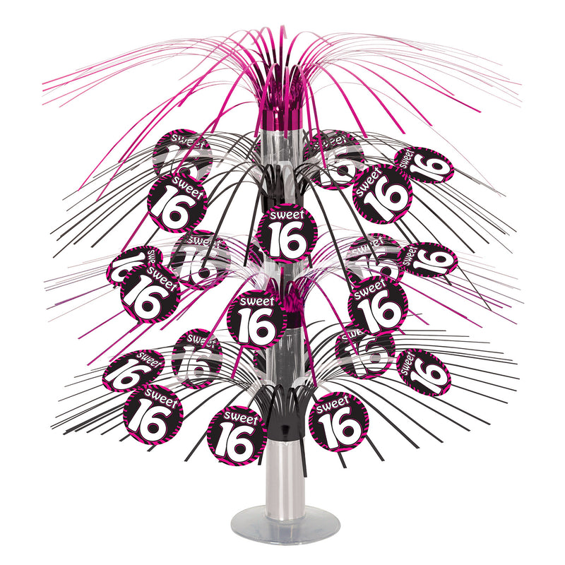 Sweet 16 Cascade Centerpiece – 18" – (1/Pkg) by Beistle for Sweet 16 Icon Cascades
