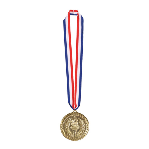 Gold Medal w/Ribbon – 30" w/4" Medal – (1/Card) by Beistle for Sports Awards