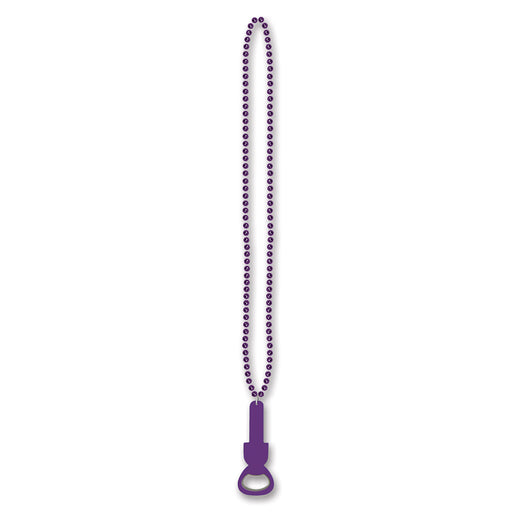 Beads w/Bottle Opener – 36" – (1/Card) by Beistle for General Occasion Beads with Medallion