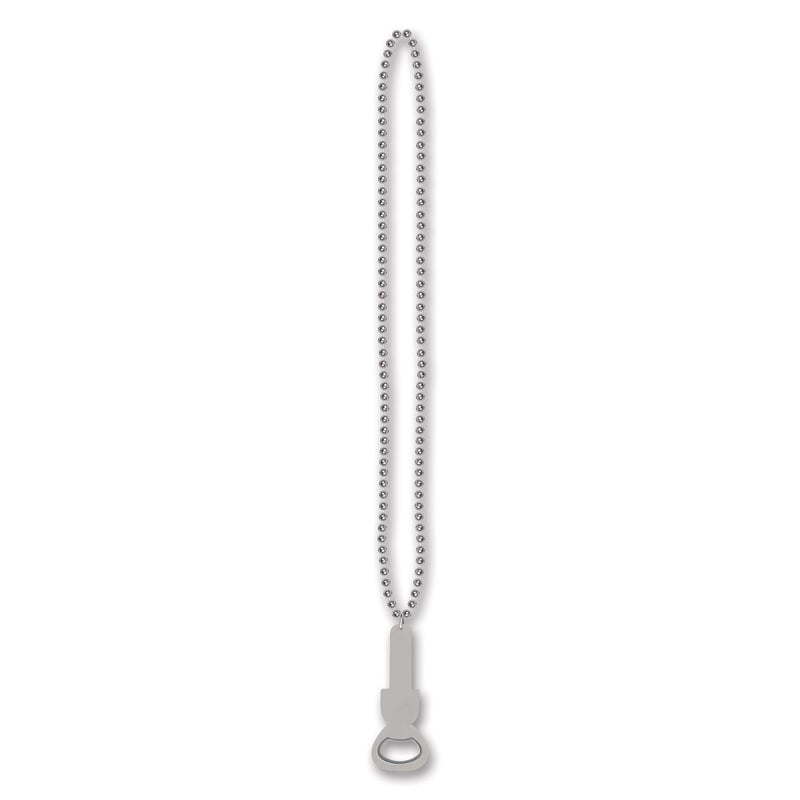Beads w/Bottle Opener – 36" – (1/Card) by Beistle for General Occasion Beads with Medallion